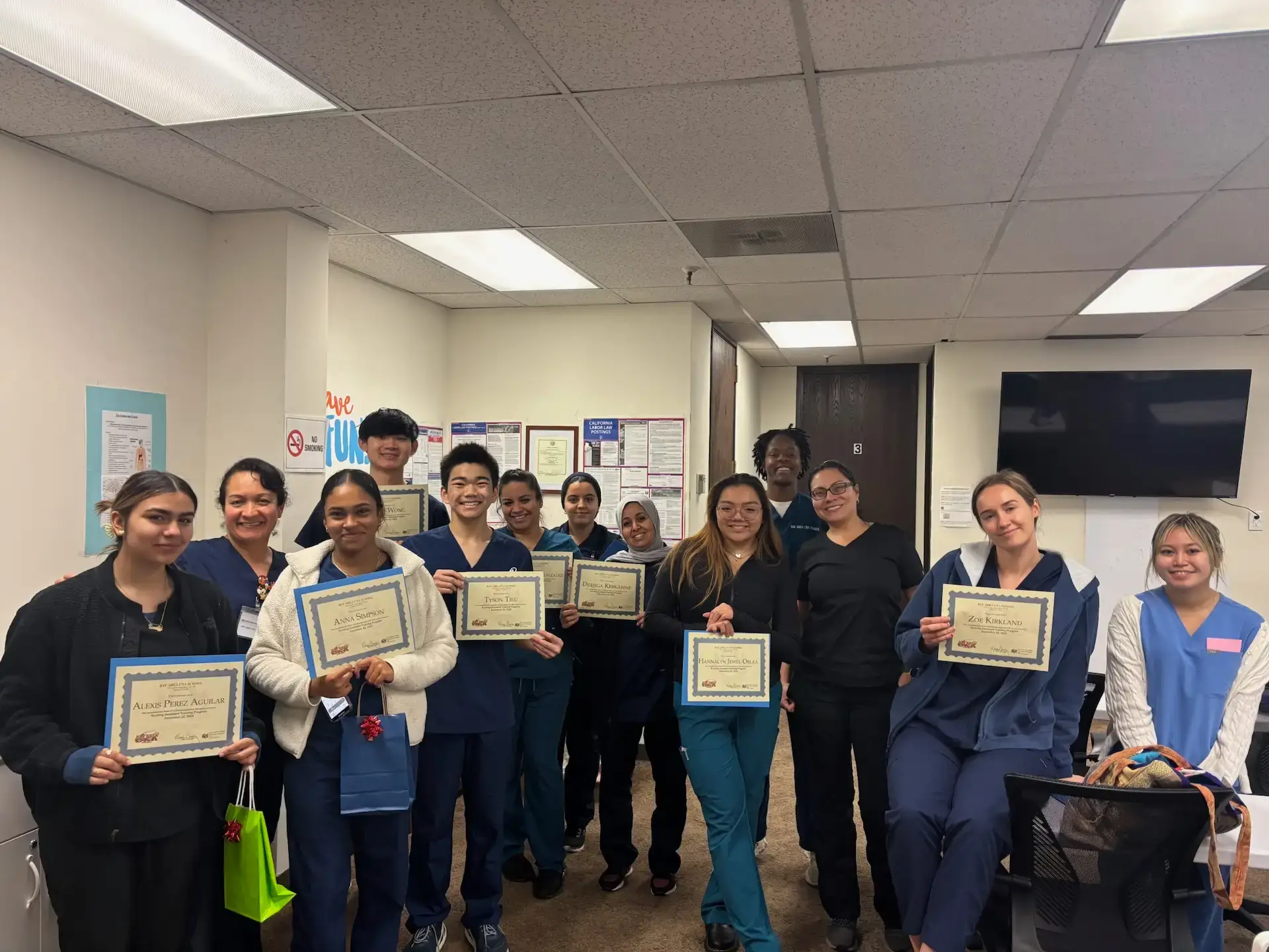 CNA class holding certificates in Dublin, CA