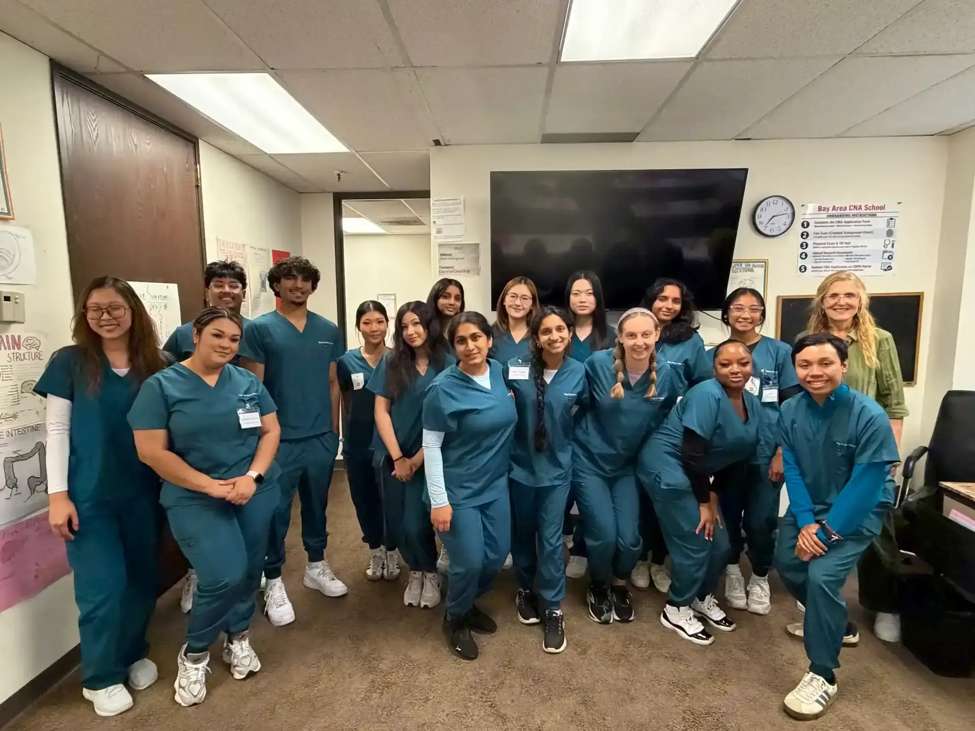 Bay Area CNA School class photo on graduation day